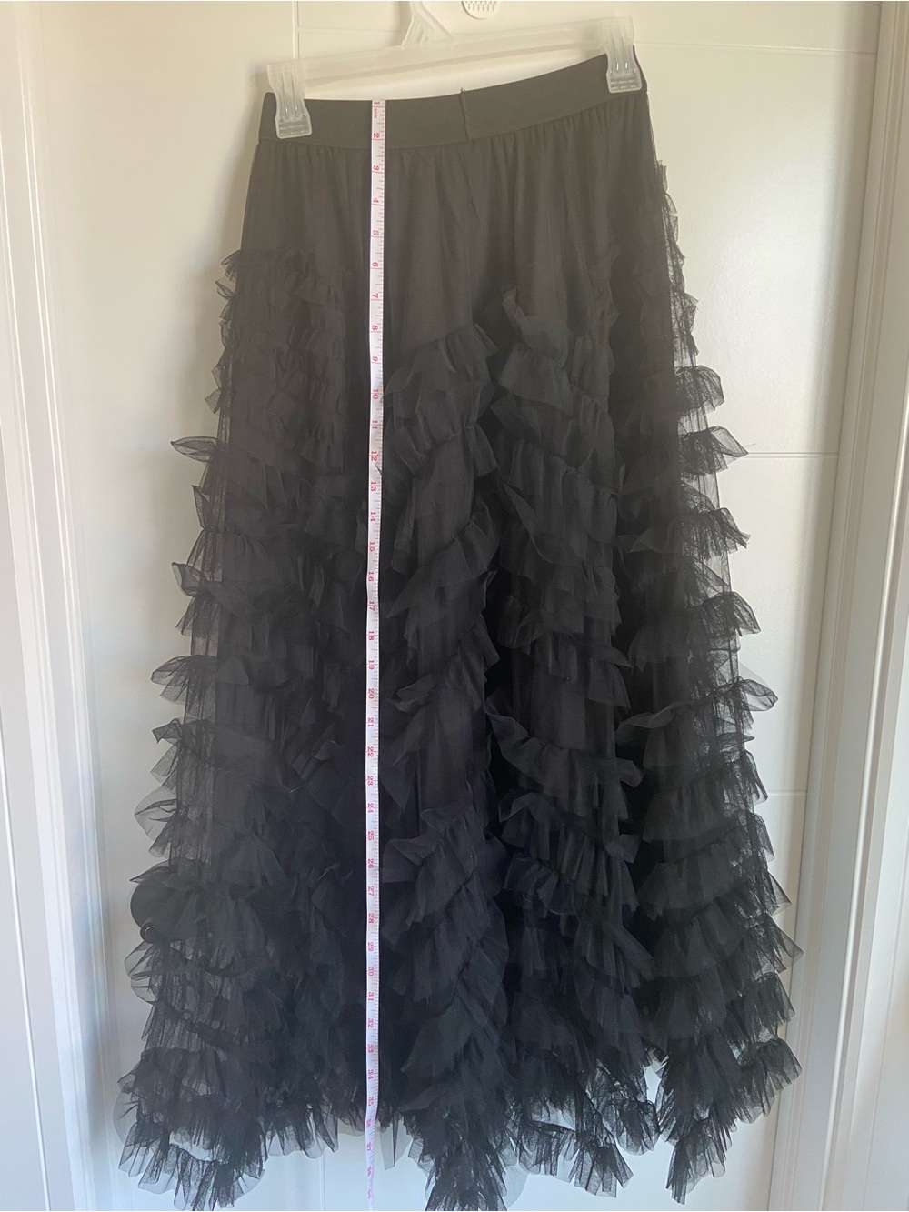 Black Ruffled Maxi Skirt - Picture 5 of 8